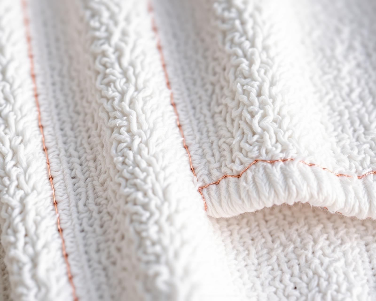 Detalhe macro de costura premium